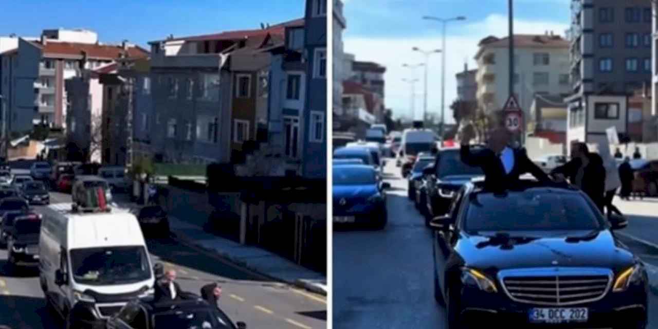 İstanbul'da muhtar adayının çakarlı konvoyuna soruşturma!