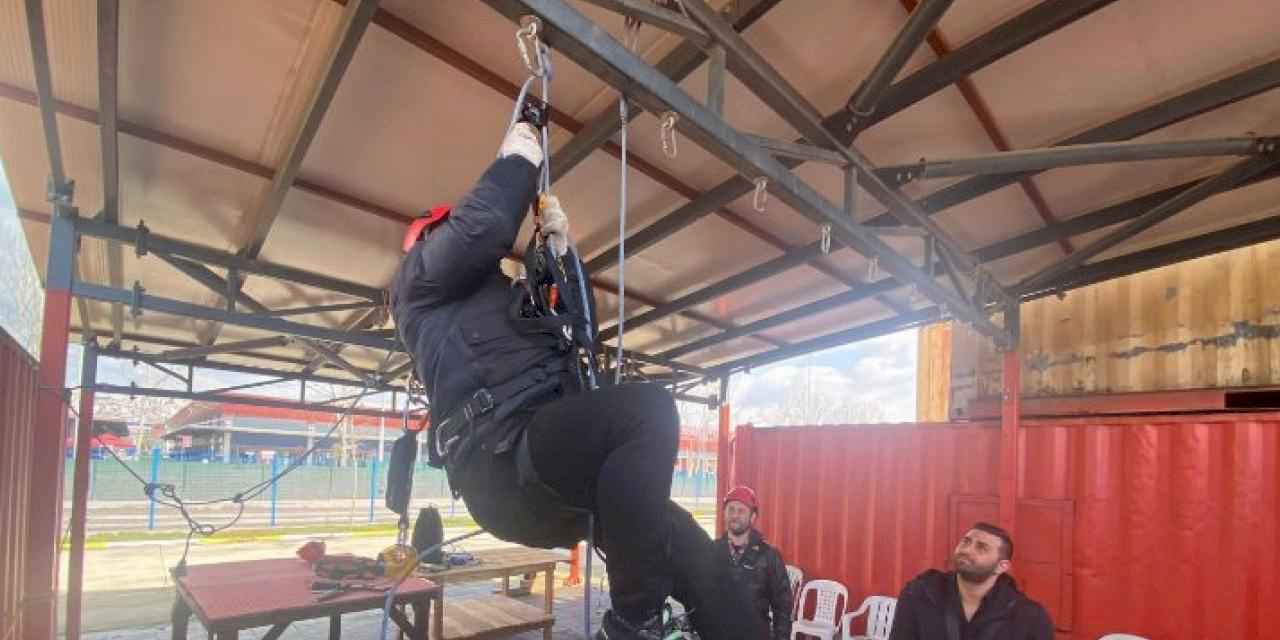 Kocaeli'de teleferik ekibine hayati eğitim