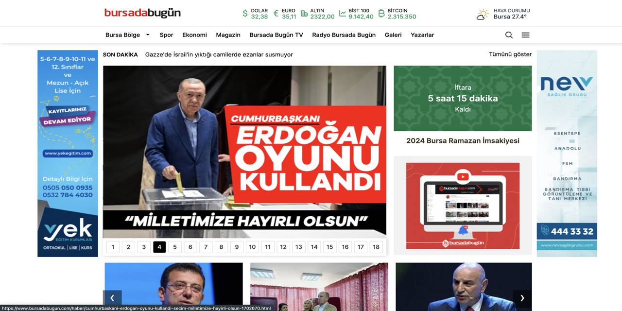 Kesintisiz bilgi ve haber akışı: BursadaBugun.com