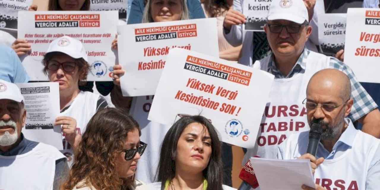 Bursa’da sağlık çalışanları vergide adalet istiyor