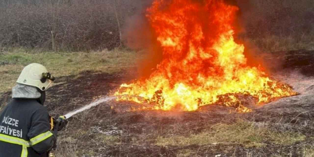 Düzce İtfaiyesi'nden 'anız' uyarısı