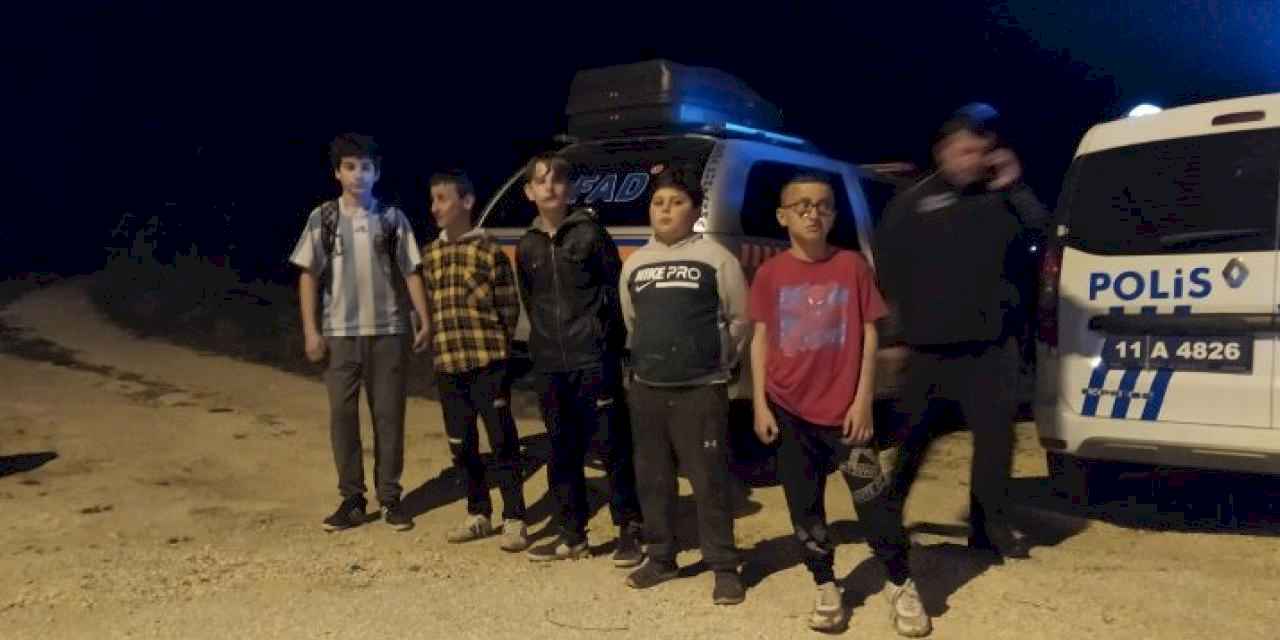 Bilecik'te 5 çocuk dağlık alanda mahsur kaldı