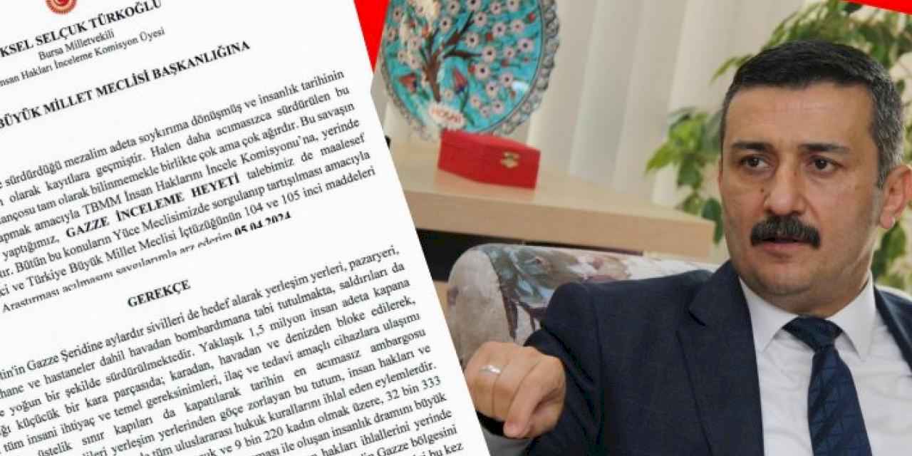 İYİ Partili Türkoğlu'ndan Gazze önergesi