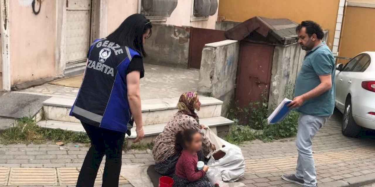 Gebze'de dilencilere yönelik çalışma