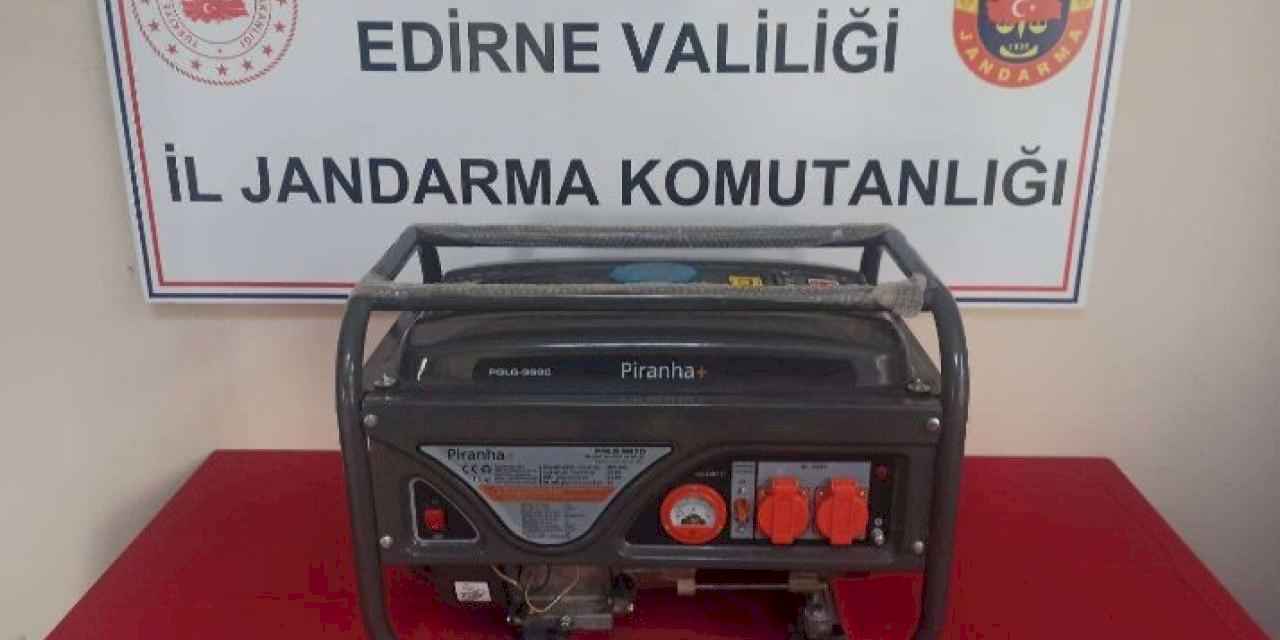 Keşan Jandarması çalınan jeneratörü sahibine teslim etti