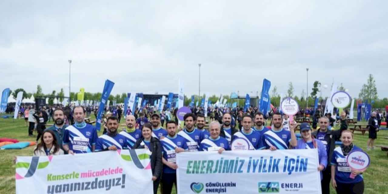 CK Enerji çalışanları, kanserle mücadele için koştu