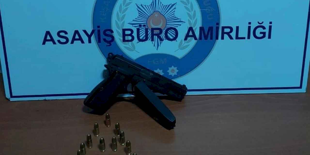 Keşan'da ruhsatsız tabanca ele geçirildi!