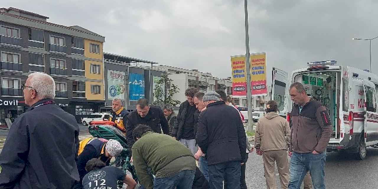 Düzce'de elektrikli bisiklet ile minibüs çarpıştı: 1 yaralı