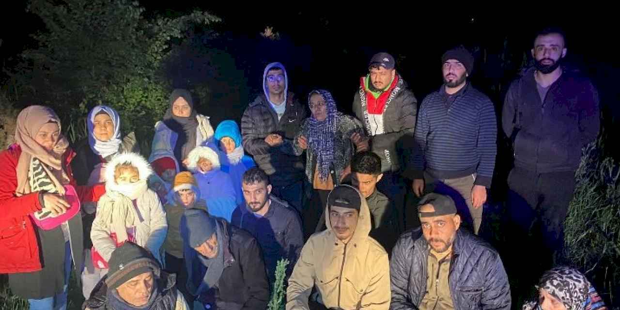Edirne'de 21 düzensiz göçmen yakalandı