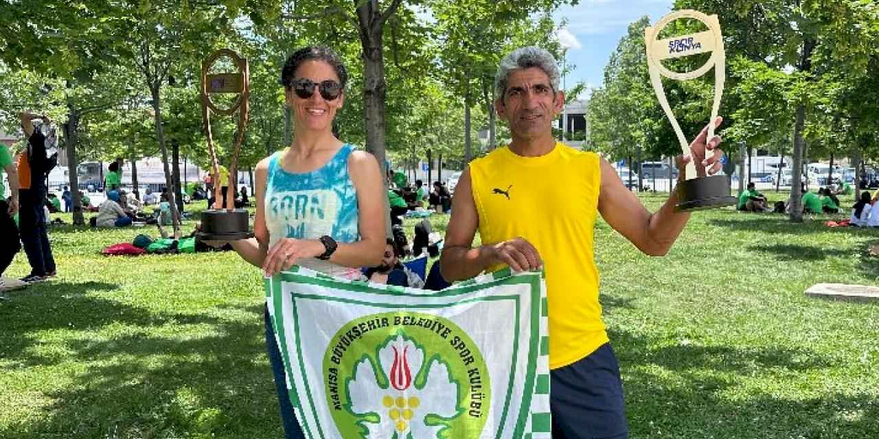 Manisalı atletler, Konya’da 2 kupa kazandı