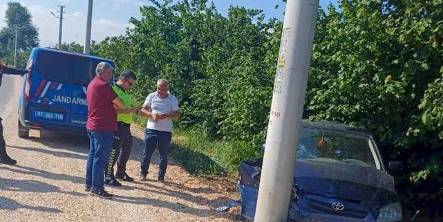 Düzce'de trafik kazası 2 kişi yaralandı