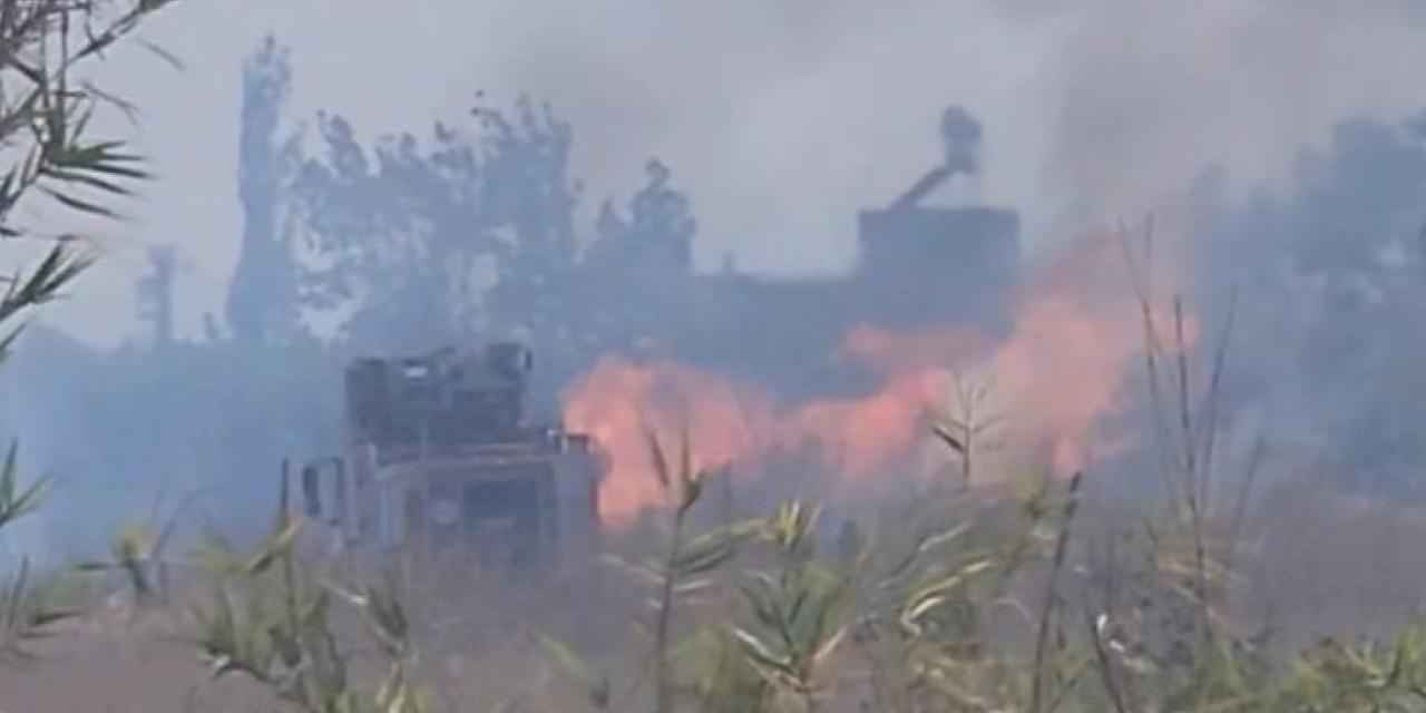 Mersin Erdemli'de çıkan yangın korkuttu