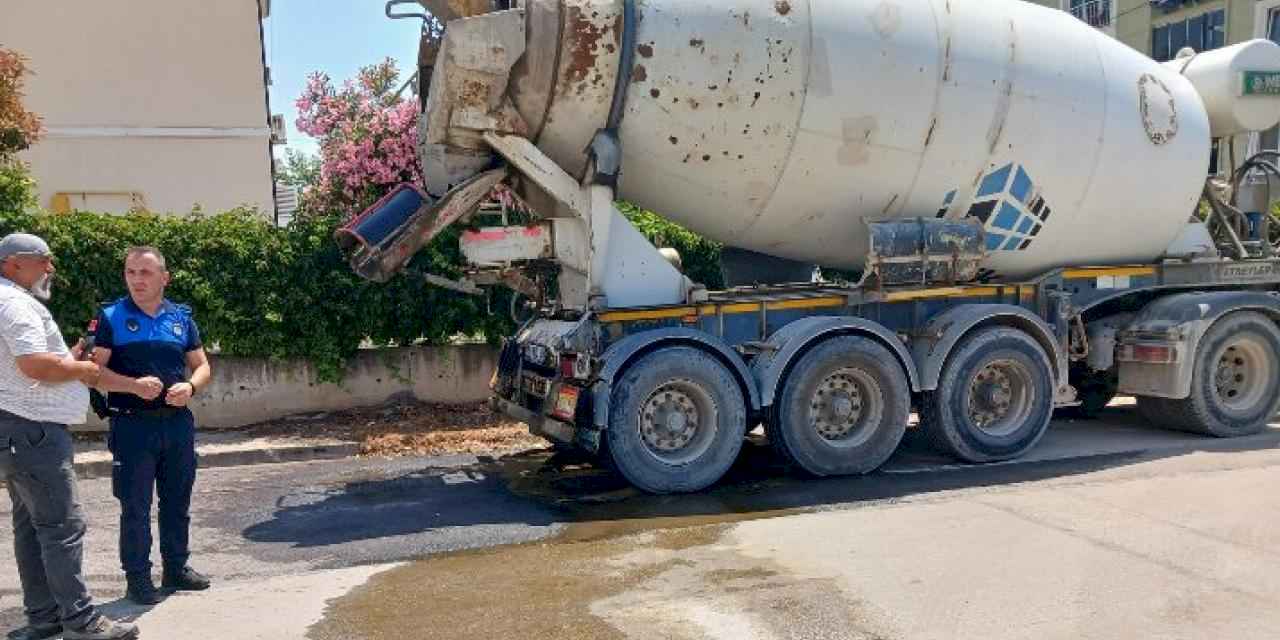 Gemlik'te atık betonu sokağa dökenlere ceza!