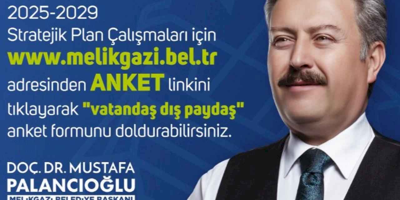 Melikgazi’den, “5 yıllık stratejik plan için vatandaş anketi”