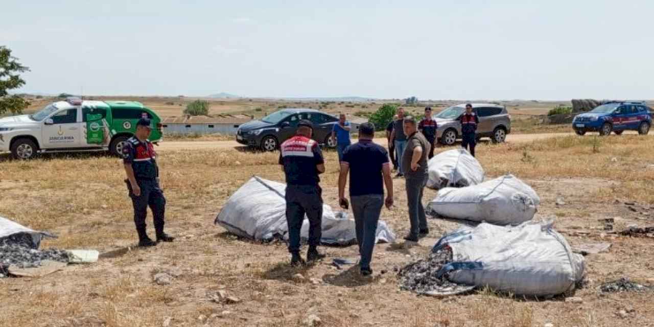 Edirne'de meraya katı atık döken şahsa ceza!