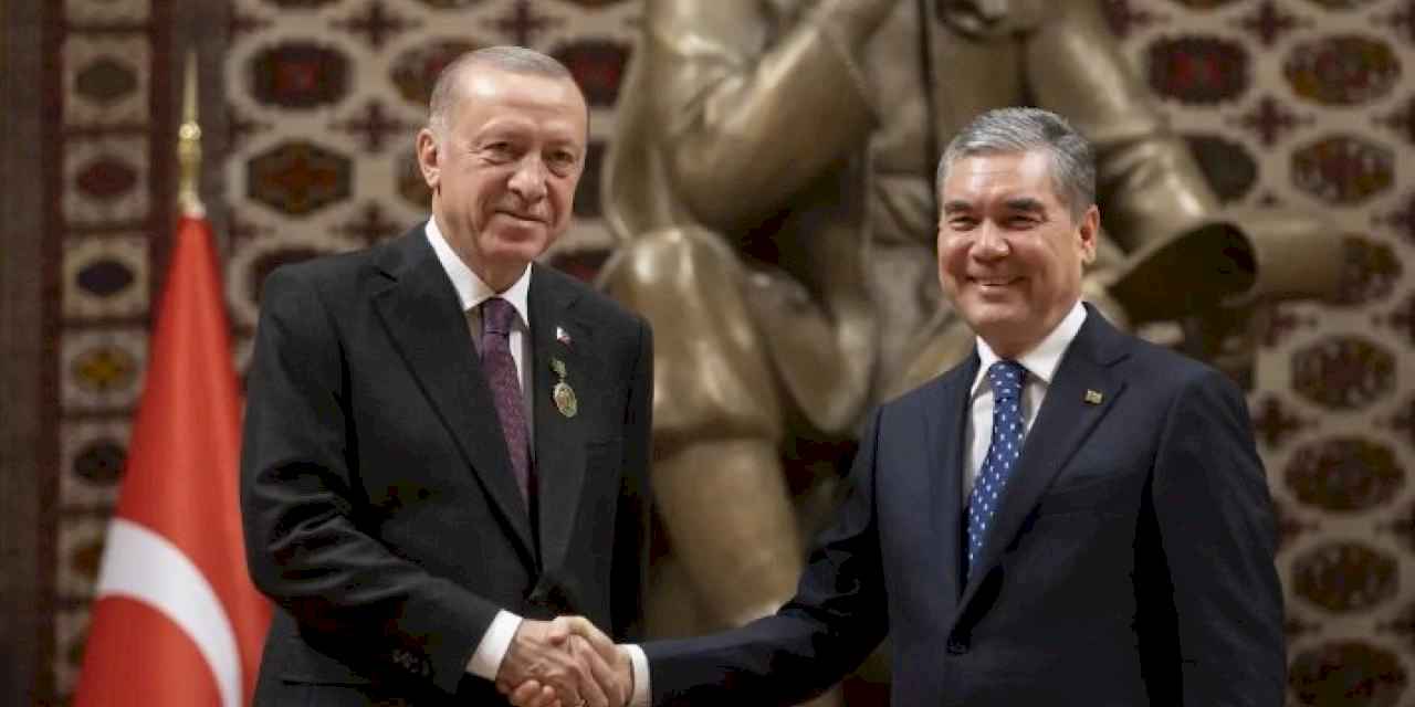 Cumhurbaşkanı Erdoğan, Berdimuhammedov ile görüştü