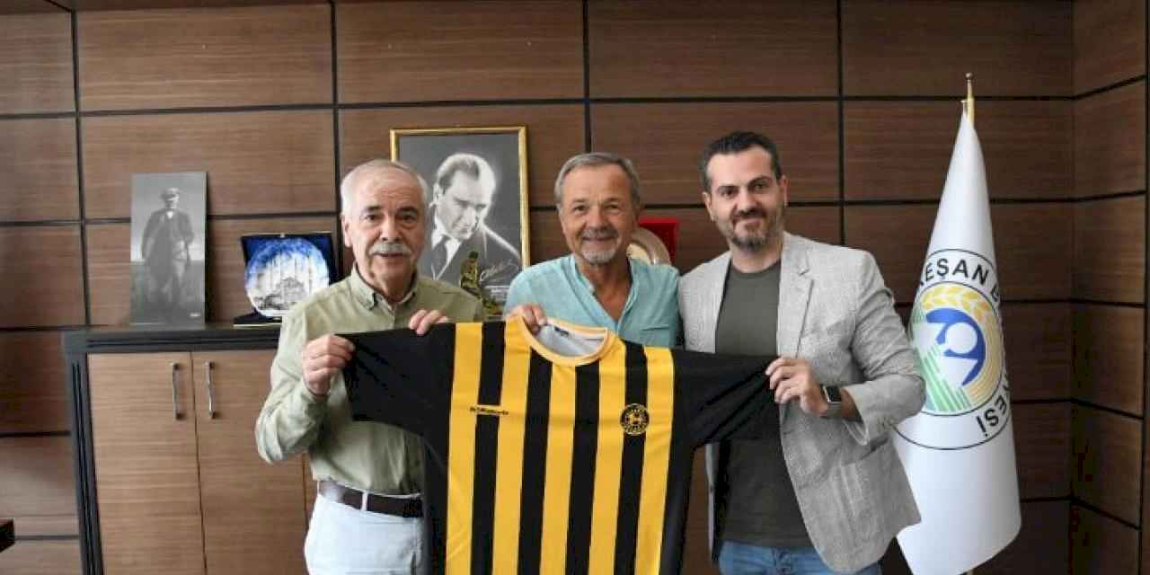 Keşanspor başkan adayı  Şeref Aldanmaz,  Mehmet Özcan’ı ziyaret etti