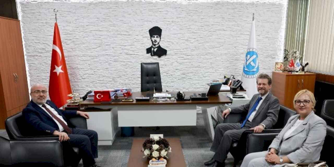 Kuzey Makedonya Büyükelçisi, KAYÜ Rektörünü ziyaret etti