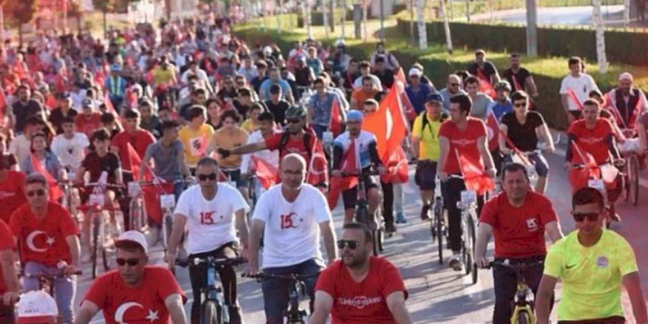 Kayseri'de 15 Temmuz’a özel bisiklet turu