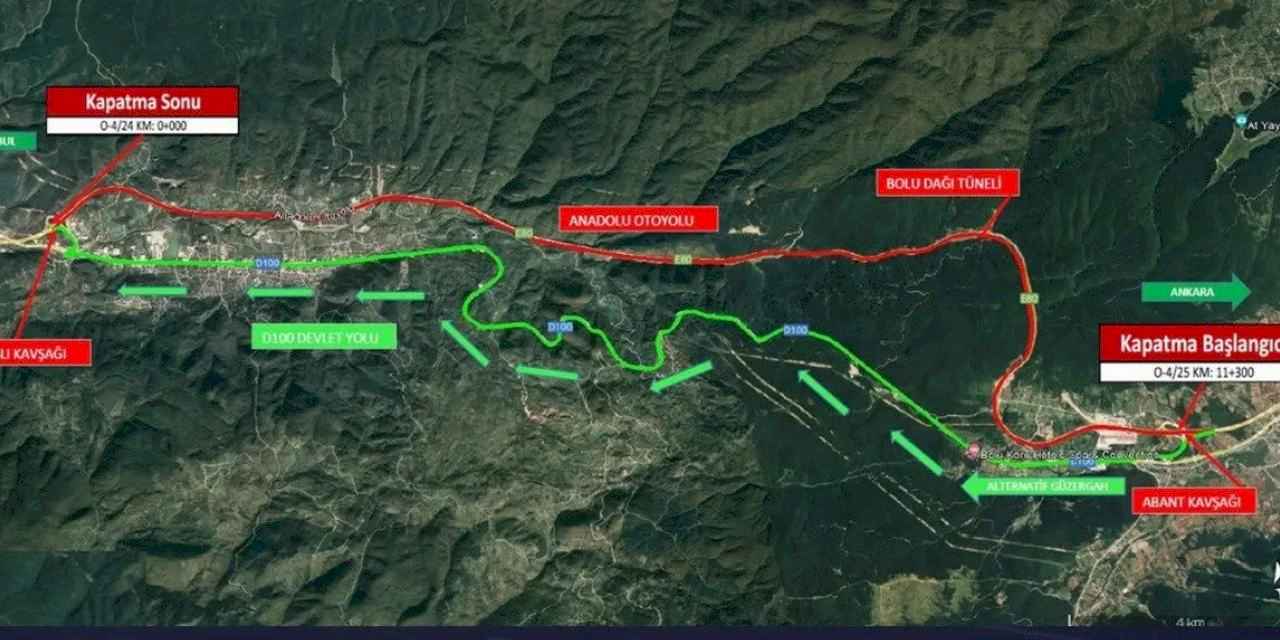 Bolu Dağı tüneli tek yönlü uzatma çalışması yapılacak 