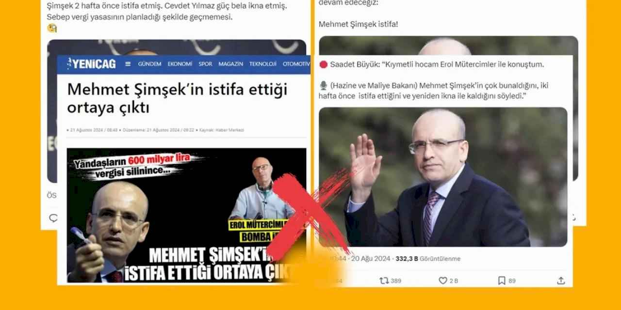 Yine Bakan Şimşek, yine istifa iddiaları! Açıklama İletişim'den geldi