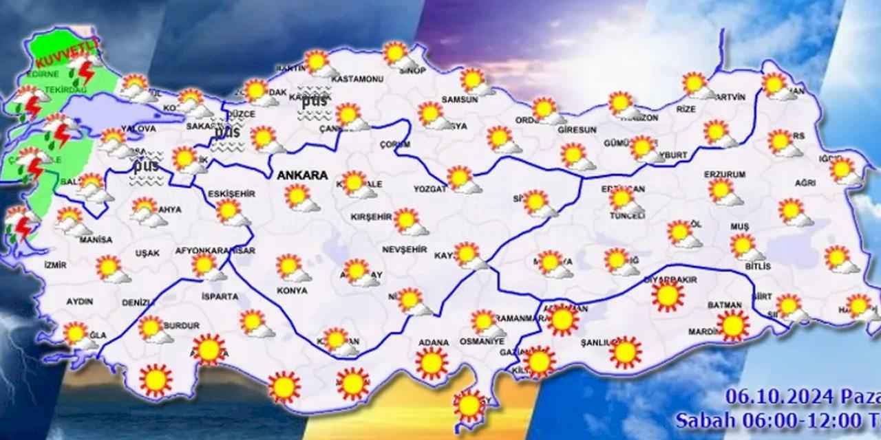 Yurtta bugün Pazar havası nasıl?