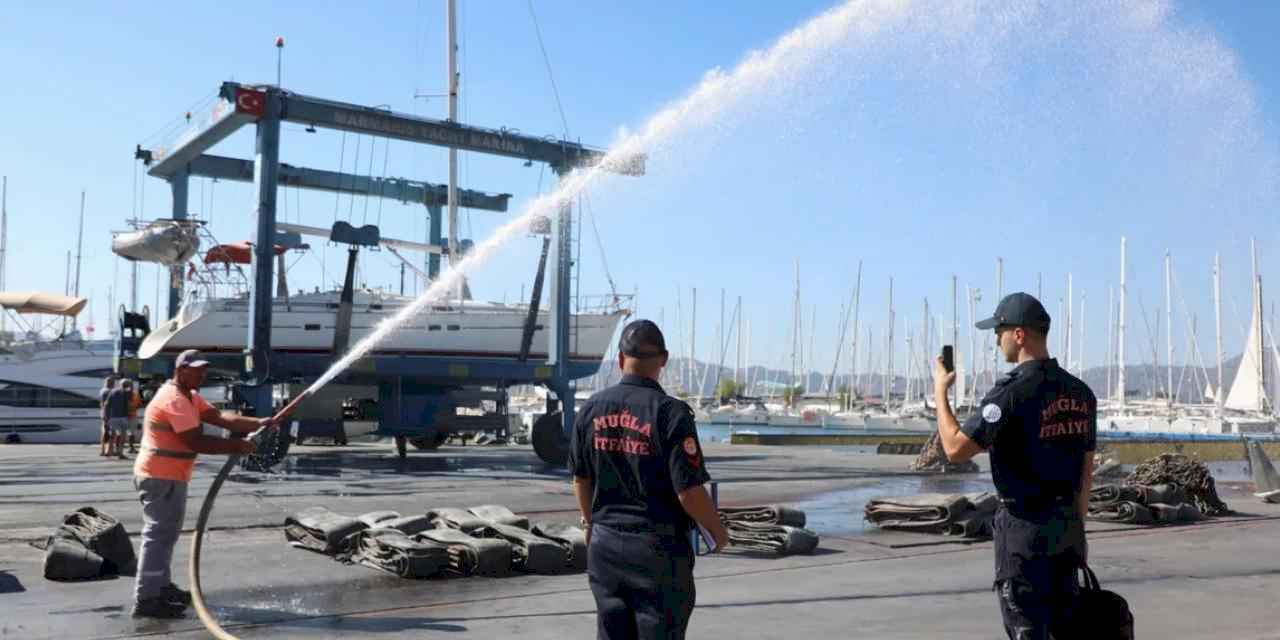 Muğla Büyükşehir Belediyesi il genelinde kıyı tesislerinde kapsamlı yangın denetimi gerçekleştirdi