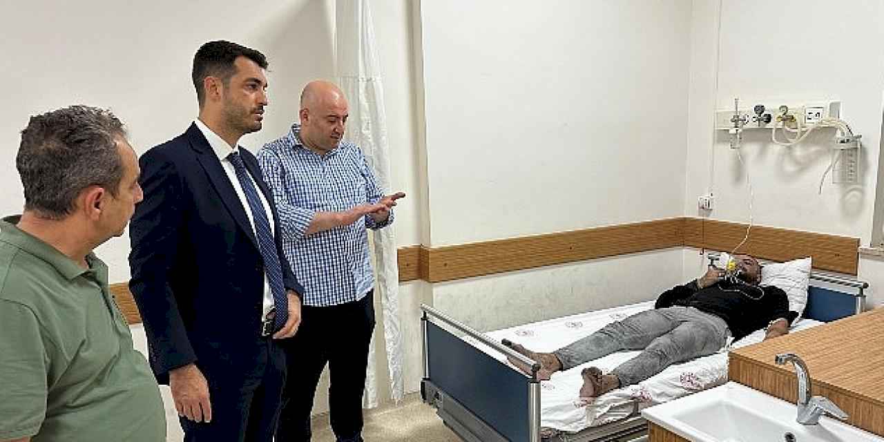 Yangından etkilenen turistlere geçmiş olsun ziyareti