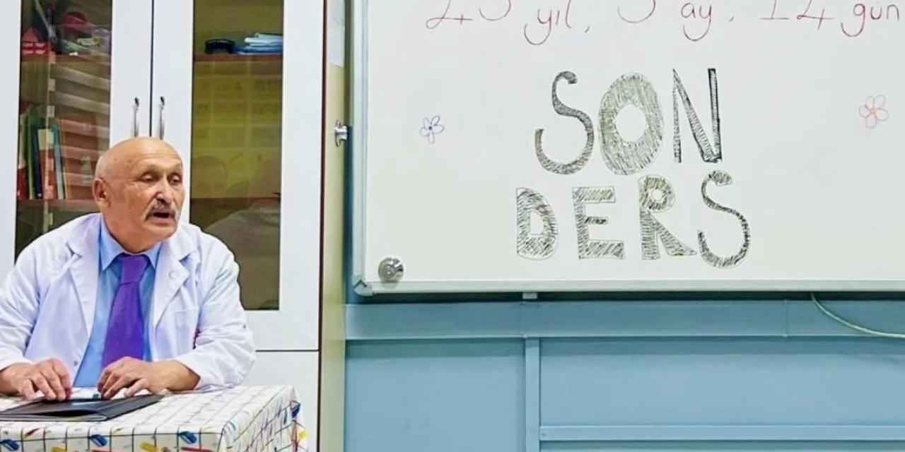 Giresun'da 'son ders'te öğretmene duygusal veda