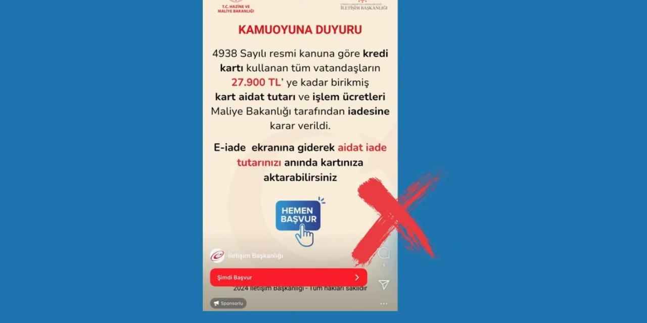 İletişim Başkanlığı uyardı! Dolandırıcılık paylaşımlarına dikkat!