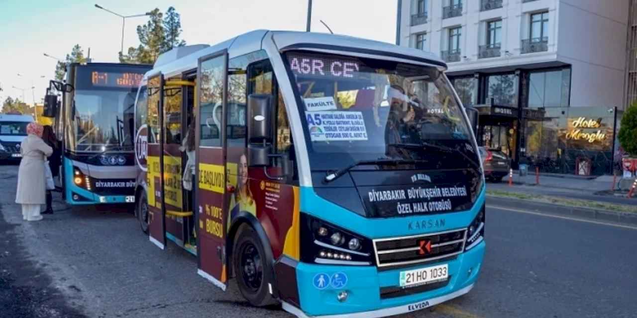 Diyarbakır'da ücretsiz kartlılar Özel Halk Otobüsleri’ne binebilecek