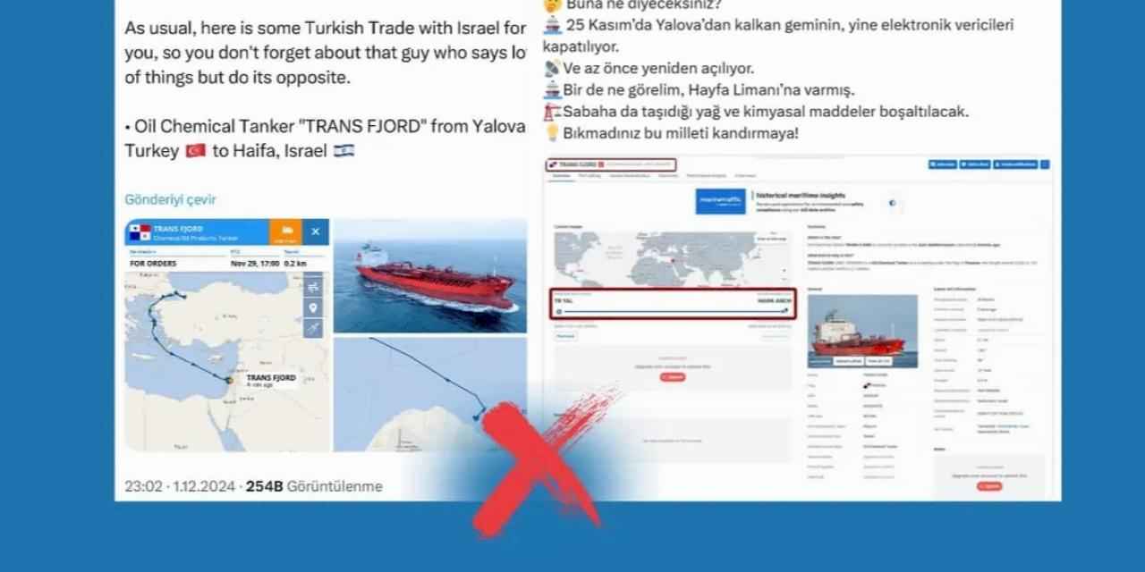 Türkiye’den İsrail’e 'kimyasal yüklü tanker gittiği' iddiaları asılsız