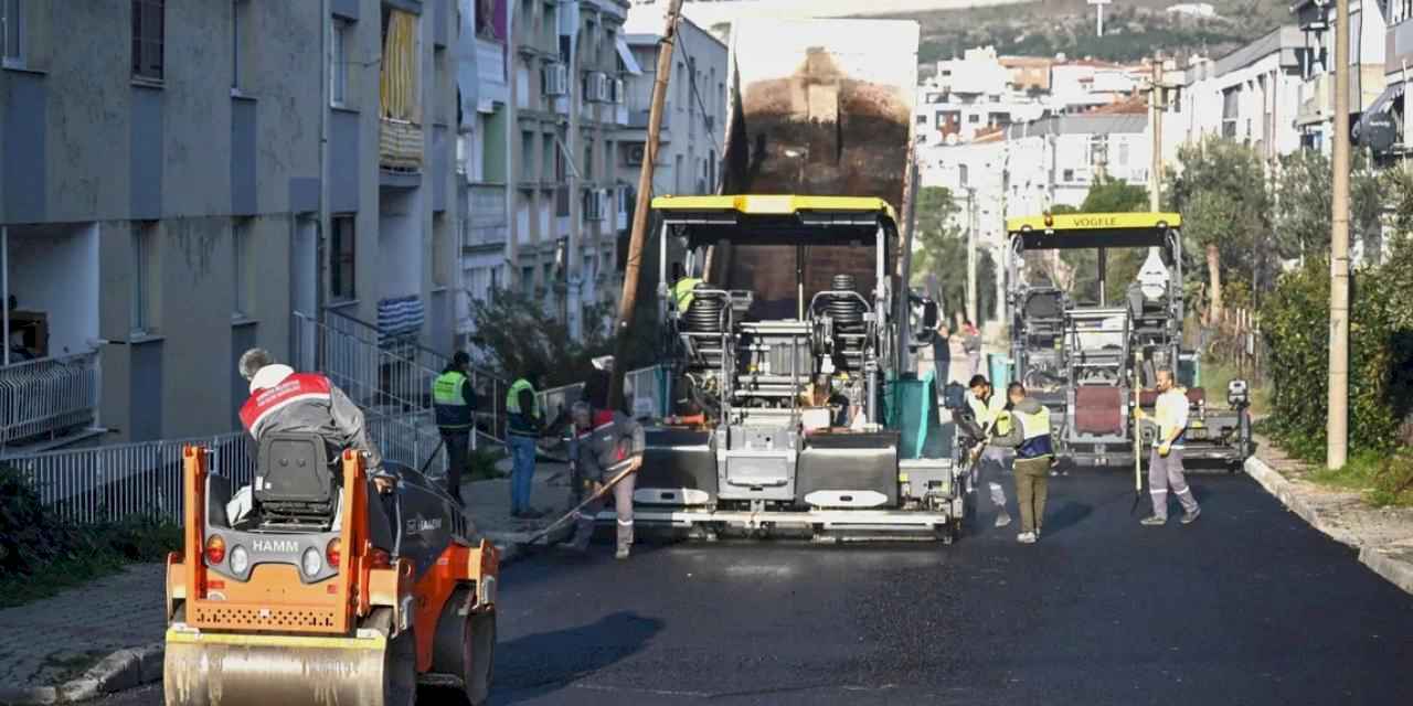 İzmir Bornova'da yol yenileme çalışmalarında rekor