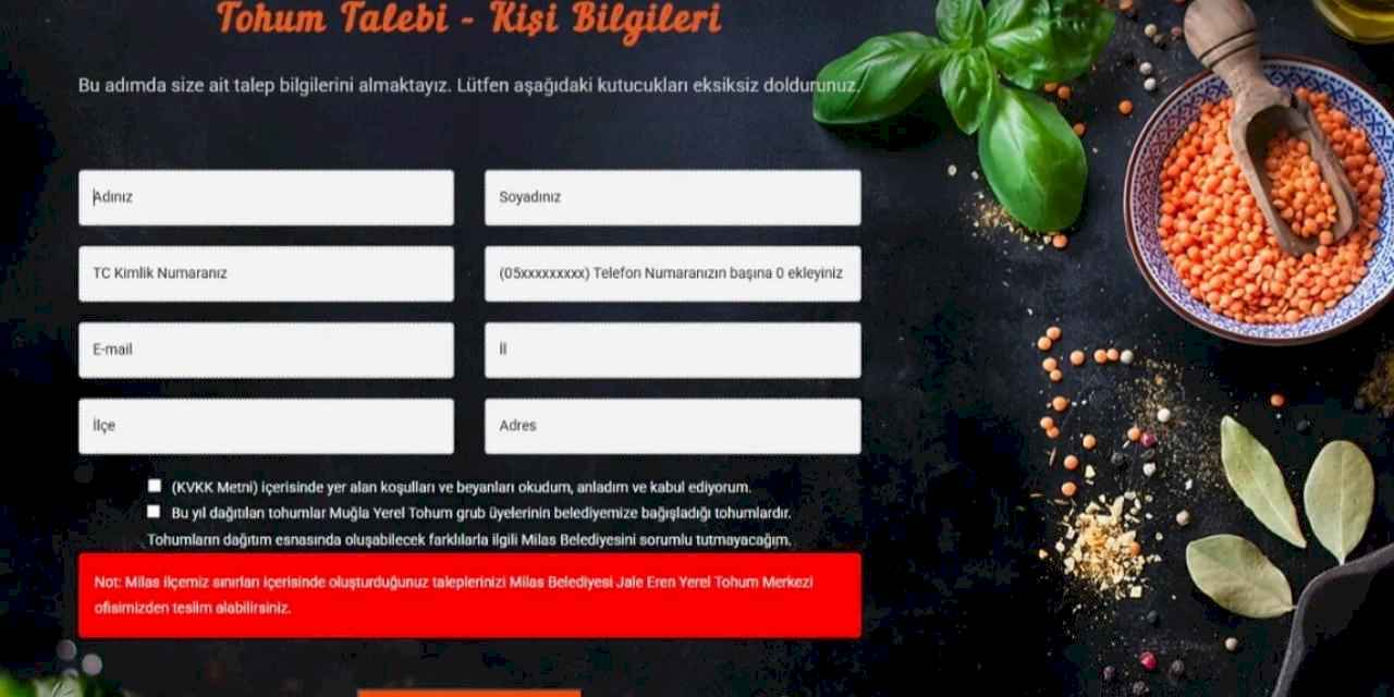 Milas Belediyesi, talepte bulunan vatandaşlara yerel tohum gönderiyor