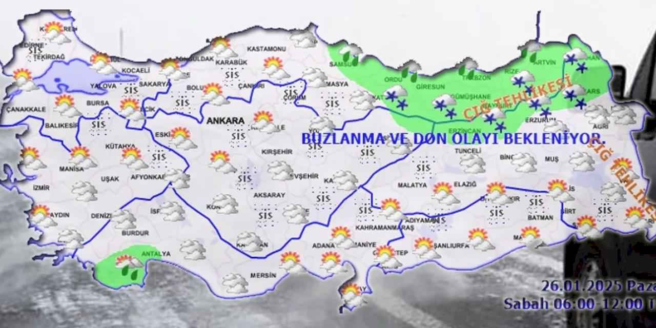 Doğuda çığ, buzlanma ve don... Yurtta bugün hava nasıl olacak?