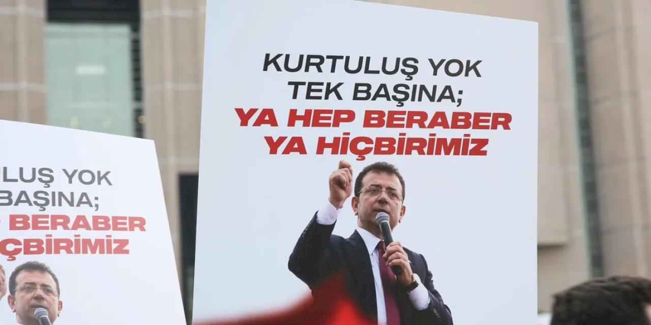 İmamoğlu'nun ifadesi sürüyor... İmamoğlu'na adliye önünde destek