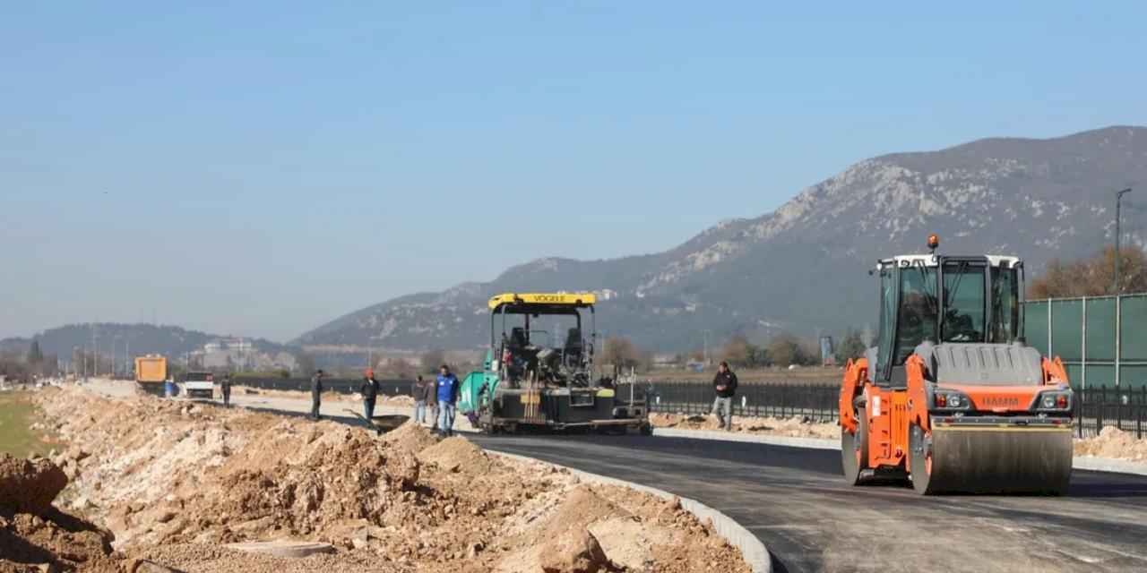 Muğla'da AVM bağlantı yolunda son rötuşlar