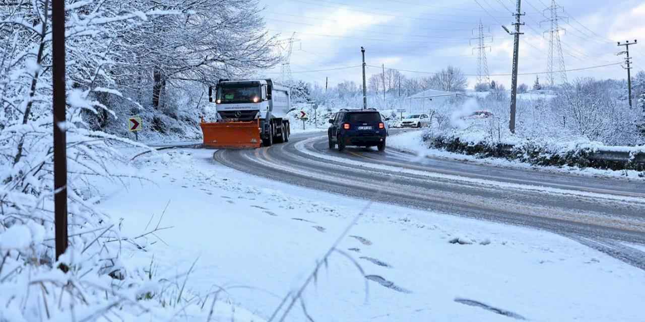 Sakarya'dan kar raporu... Kapalı grup yolu kalmadı
