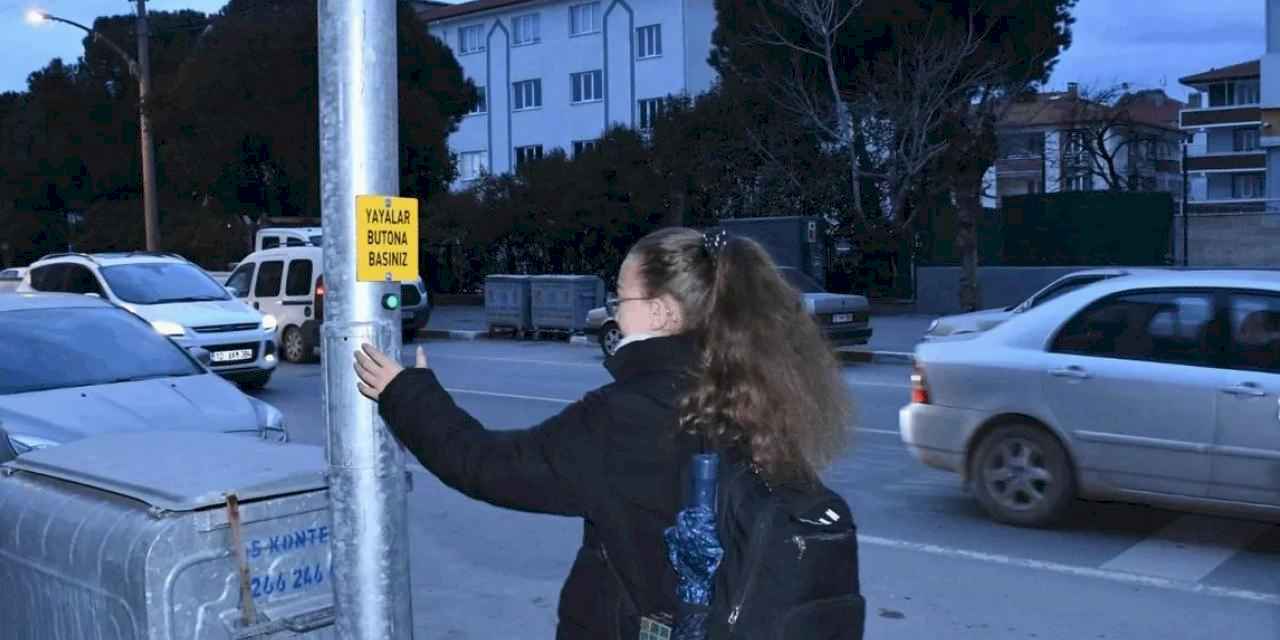 Balıkesir'de yaya güvenliği için butona basıldı