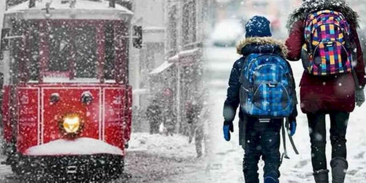 İstanbul ve Tekirdağ'da eğitime kar engeli!