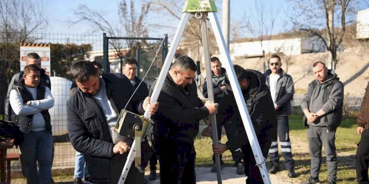 BASKİ’den personele yüksekte çalışma eğitimi