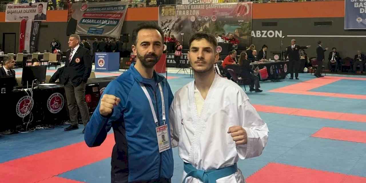 Geyveli karateci Türkiye ve Balkan ikincisi oldu