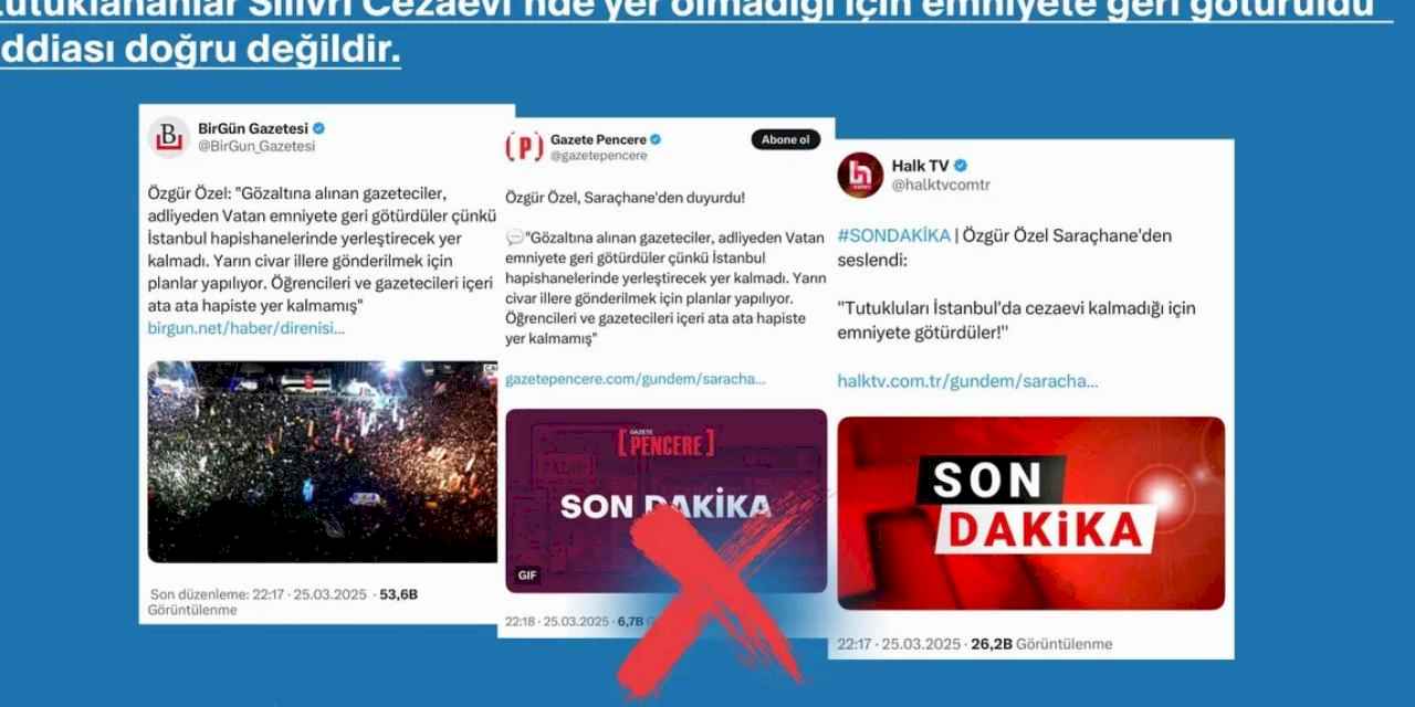 Silivri'de tutuklulara yer kalmadığı iddialarına İletişim'den yanıt