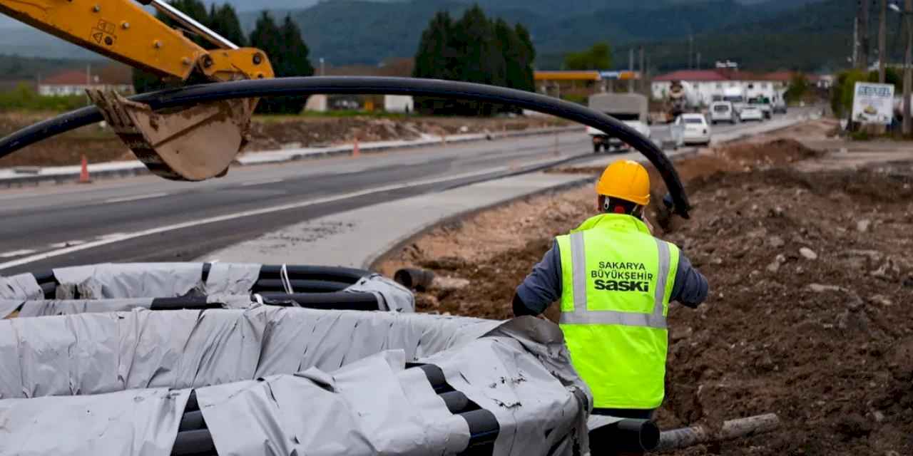 Sakarya'nın o caddesinde altyapı çalışmaları devam ediyor