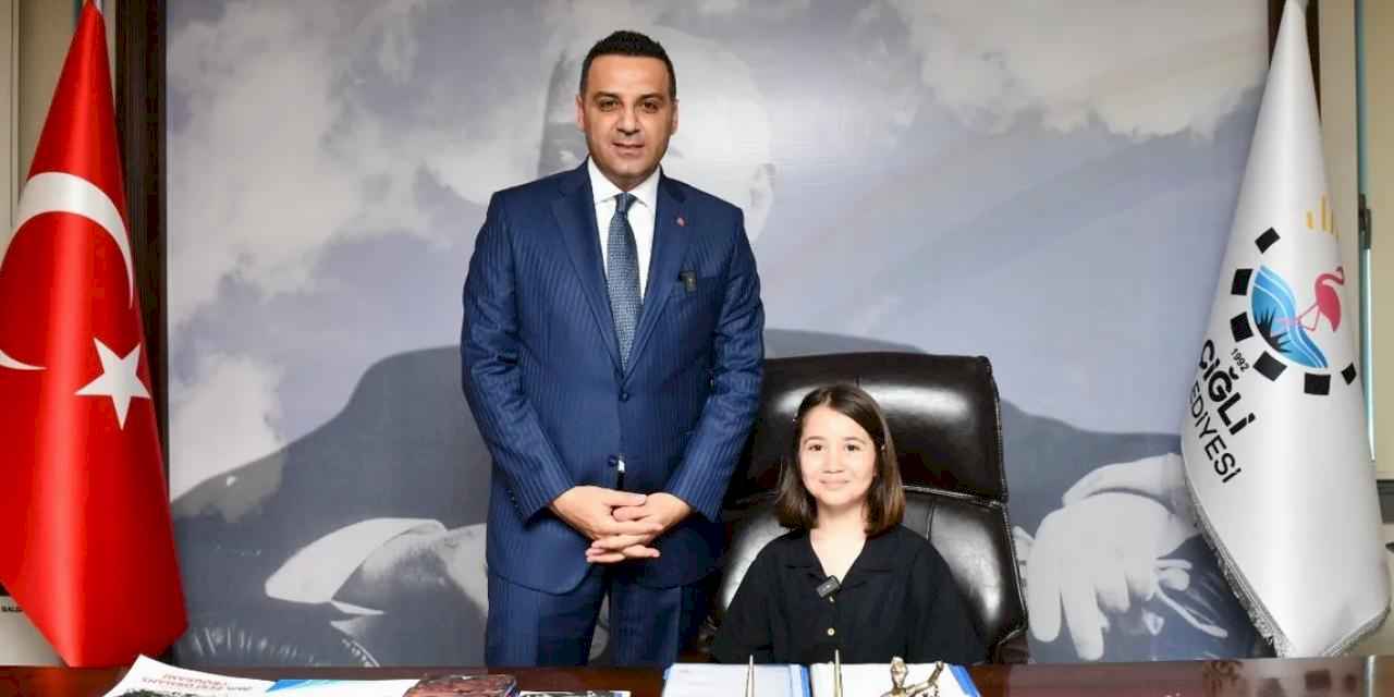 İzmir Çiğli'de minik Başkan'dan ilk talimat eğitim için geldi