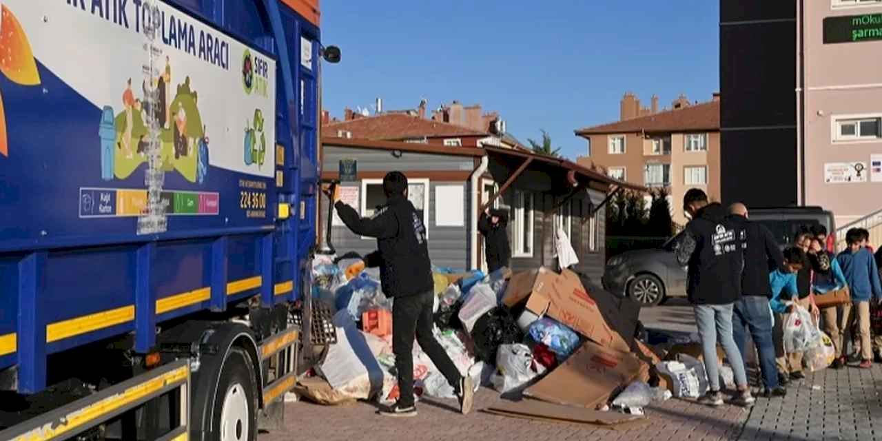Konya Selçuklu'da okullar sıfır atık için yarıştı... 222 bin kilo atık toplandı