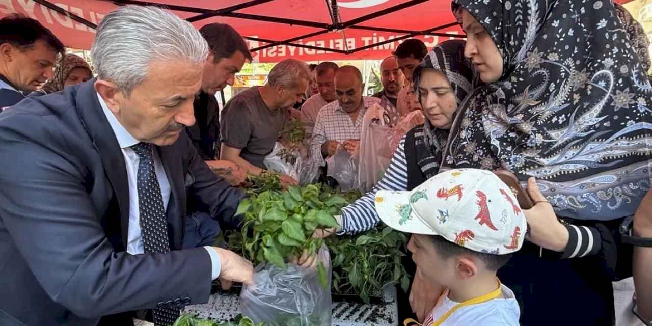 Kocaeli İzmit Belediyesinden halka fide desteği