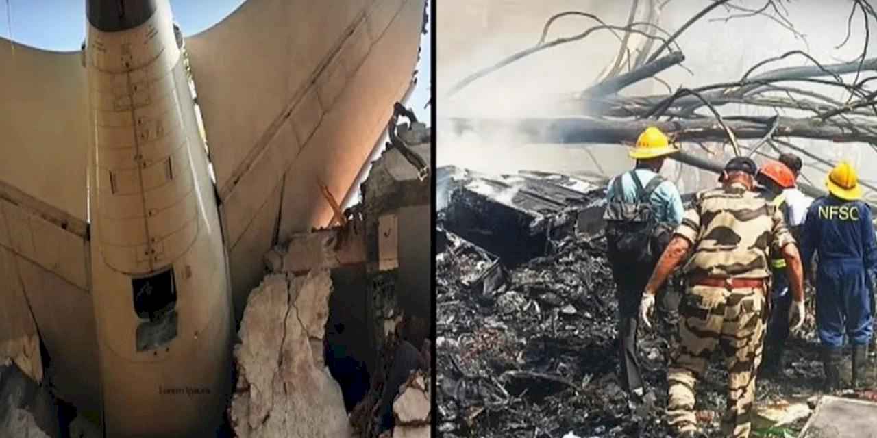 Hindistan'da uçak kazası! Kurtulan olmadığı düşünülüyor!