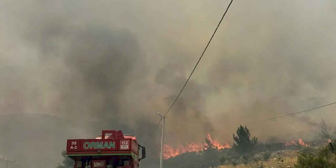 İzmir Karaburun’da yangın alarmı!