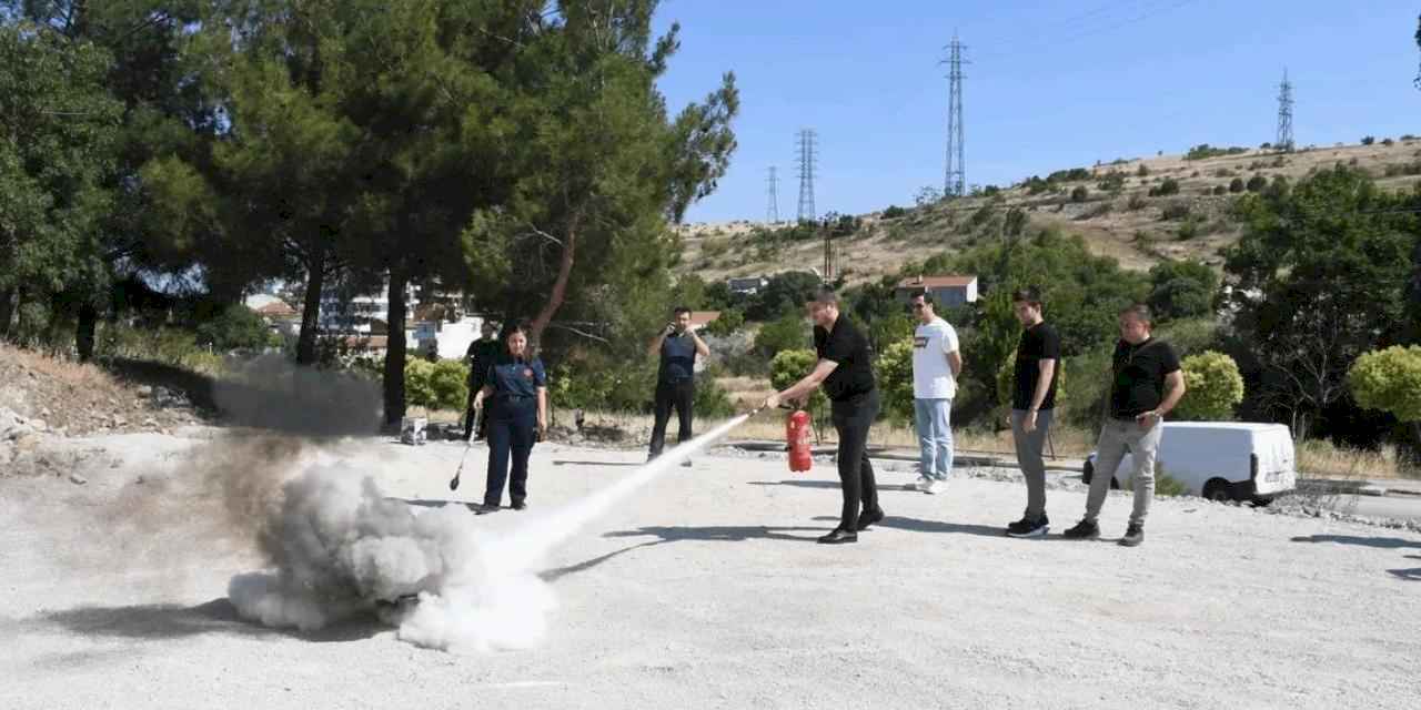 Balıkesir'de personele yangın eğitimi
